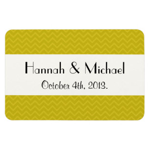 Íman Zigzag Amarelo, Chevron Amarelo, Casamento