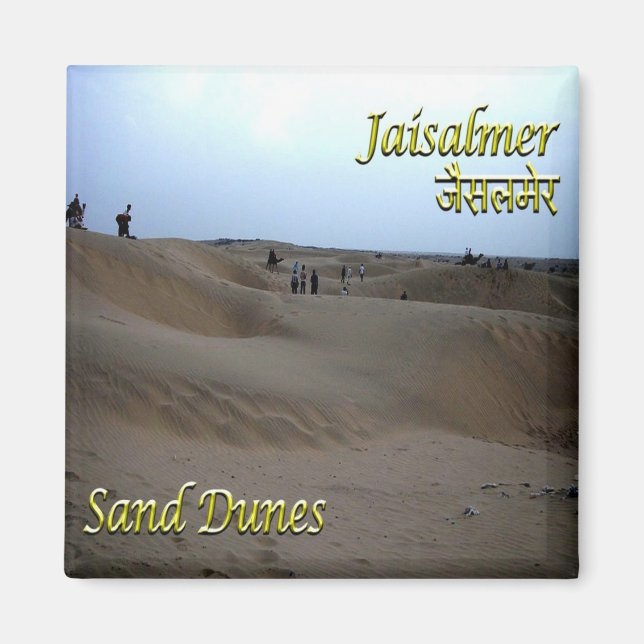 Íman zIN028 Dunas de Areia JAISALMER, Índia, Ásia, Gela (Frente)