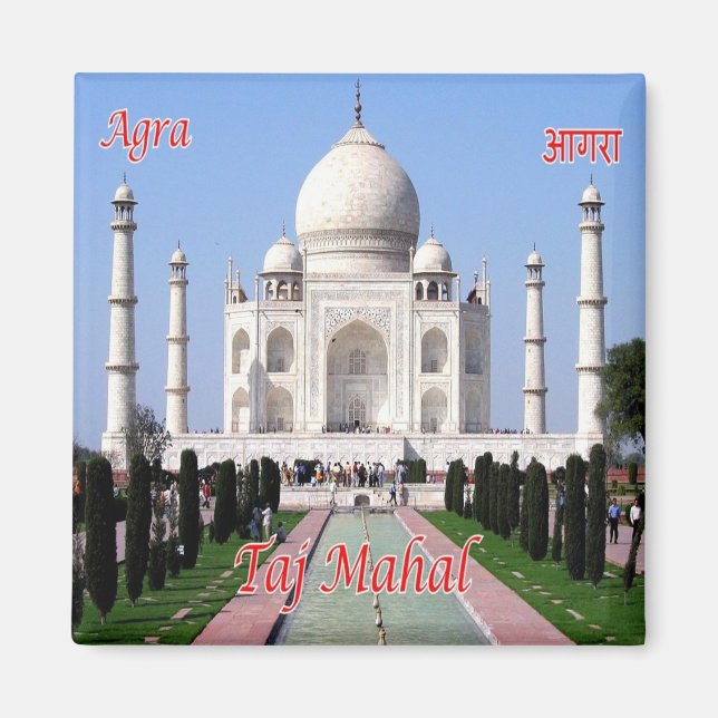 Íman zIN032 AGRA TAJ MAHAL, Índia, Ásia, frigorífico (Frente)