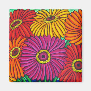 Íman Zinnia Fiesta Colorful Magnet