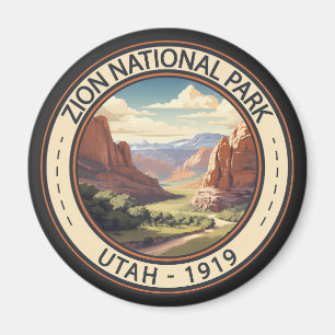 Íman Zion National Park Illustration Viagem Art