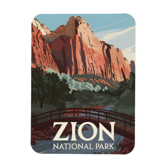 Íman Zion National Park Vintage (Vertical)