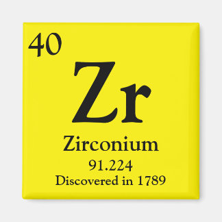 Íman Zircônio Mesa periódica