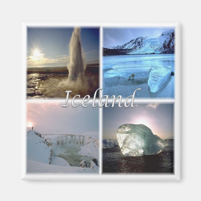 Íman zIS002 ISLÂNDIA, geladeira (Frente)