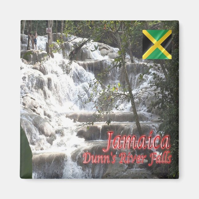 Íman zJM009 JAMAICA,Dunn's River Falls, América, Fridge (Frente)