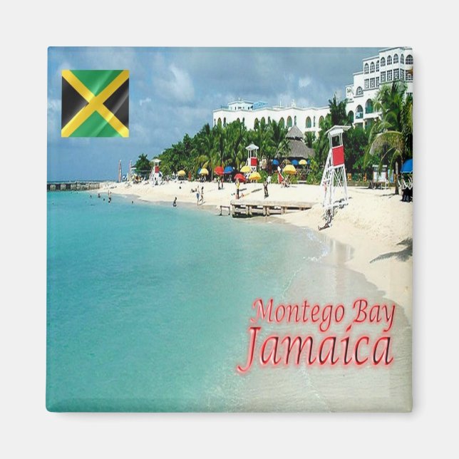 Íman zJM011 JAMAICA, Montego Bay, América, Fridge (Frente)