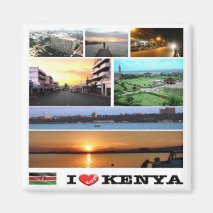 Íman zKE010 KENYA I Love, Mosaic, Africa, Fridge