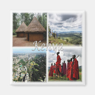 Íman zKE031 KENYA, Mosaico, África, frigorífico
