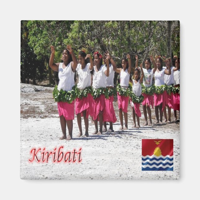 Íman zKI008 KURIA, Atoll, Dançarinos, KIRIBATI, Cordilh (Frente)
