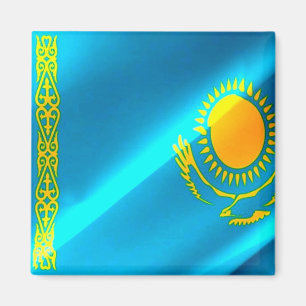 Íman zKZ002 Kazakh acenando FLAG Cazaquistão, Fridge