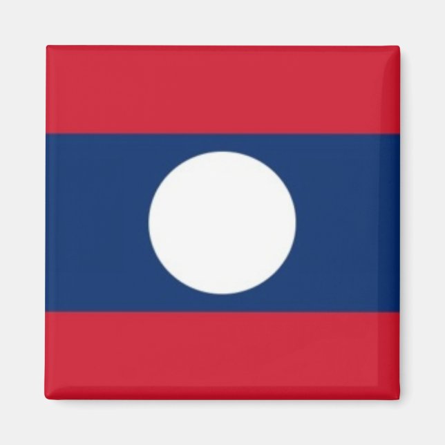 Íman zLA001 FLAG LAOS, frigorífico (Frente)