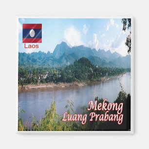 Íman zLA006 LUANG PRABANG Mekong, Laos, Ásia, frigideir
