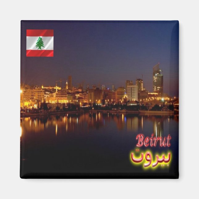 Íman zLB009 BEIRUT, Líbano, Ásia, frigorífico (Frente)