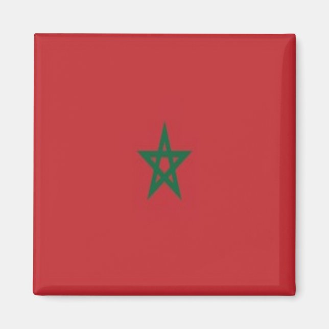 Íman zMA001 MOROCCO, FLAG, África, geladeira (Frente)