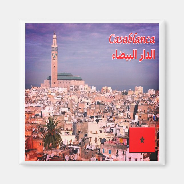 Íman zMA005 CASABLANCA, Marrocos, África, (Frente)