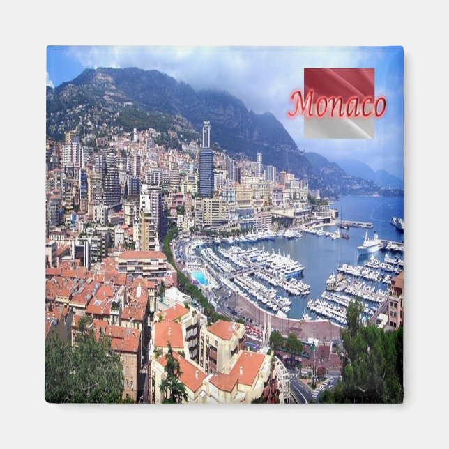 Íman zMC005 PRINCIPAL DO MONACO panorama, Fridge (Frente)