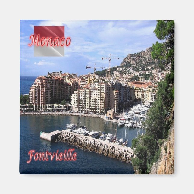 Íman zMC009 FONTVIEILLE, Mônaco, Fridge (Frente)