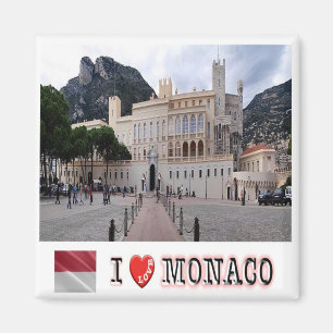 Íman zMC013 PALAIS DE MONACO, I Love, Fridge