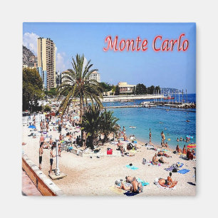 Íman zMC017 MONTE CARLO, PLAGE, Mônaco, Fridge