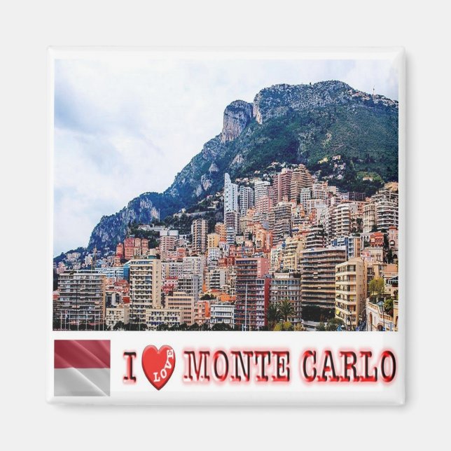 Íman zMC020 MONTE CARLO, Mônaco, Geladeira (Frente)