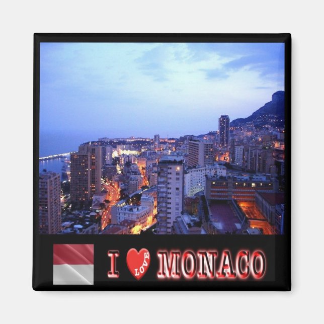 Íman zMC031 MONACO "I Love", Fridge (Frente)
