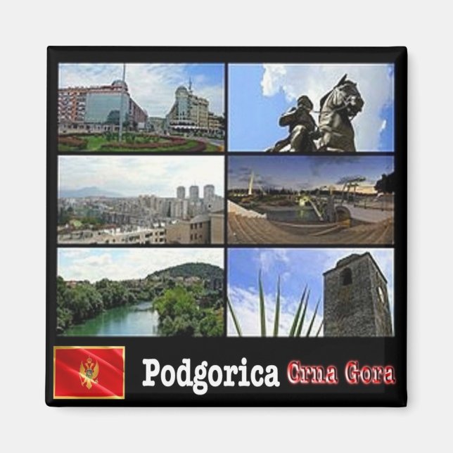 Íman zME007 PODGORICA, Montenegro, frigorífico (Frente)