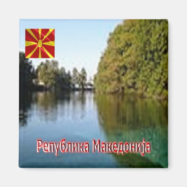 Íman zMK007 Macedônia do Norte, panorama, frigorífico (Frente)
