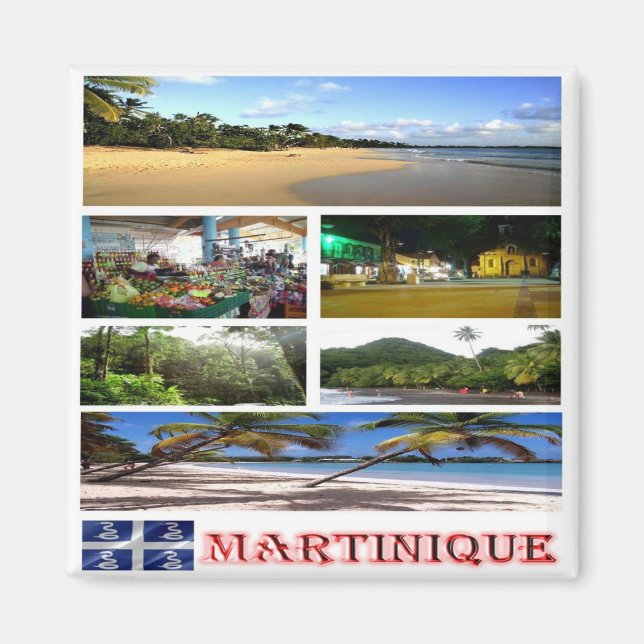 Íman zMQ003 martinique, Mosaico, América, Fridge (Frente)