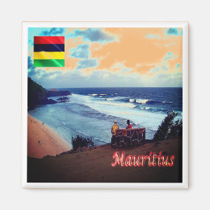 Íman zMU018 MAURITIUS, As rochas pretas, África, gelade