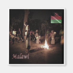 Íman zMW003 MALAWI, dança folclórica, África, geladeira