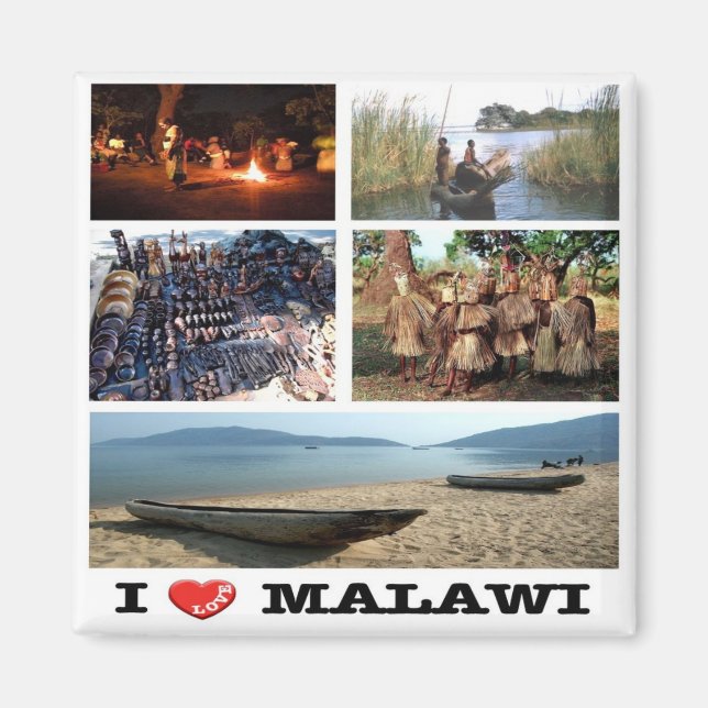 Íman zMW009 MALAWI Love, Mosaic, Africa, Fridge (Frente)