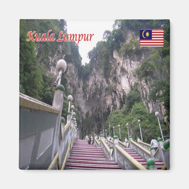 Íman zMY013 BATU CAVES Kuala Lumpur, Malásia, frigorífi (Frente)