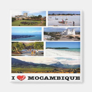 Íman zMZ012 MOZAMBIGUE I Love, Mosaico, África, geladei