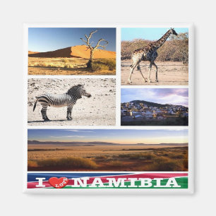 Íman zNA007 NAMIBIA I Love, Mosaic, Africa, Fridge