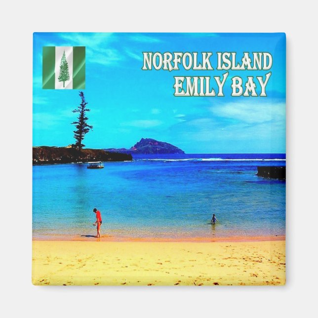 Íman zNF007NORFOLK ISLAND, Emily Bay, Oceânia, frigoríf (Frente)