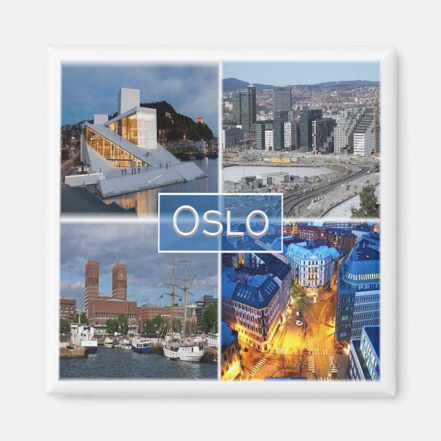 Íman zNO011 OSLO, Noruega, Europa, frigorífico (Frente)