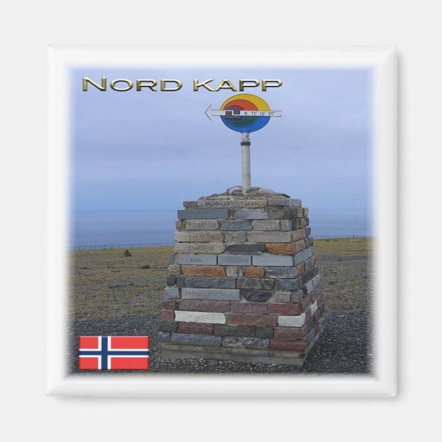 Íman zNO078 NORD KAPP, Noruega, Europa, frigorífico (Frente)