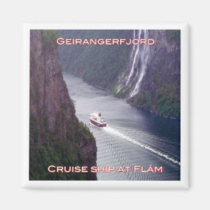 Íman zNO123 GEIRANGERFJORD, MSC Kong Harald, Noruega,