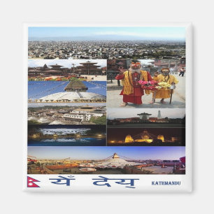 Íman zNP007 Mosaico KATHMANDU, Nepal, Ásia, frigorífico