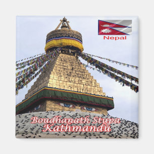 Íman zNP014 BOUDHANATH STUPA, Kathmandu, Nepal, frigorí