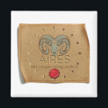 Íman ZODIAC - Aires - Magnet<br><div class="desc">Celebrate the spirit of Aires with this beautifully designed magnet featuring original created art inspired by the stars and symbolism of the zodiac. The celestial design reflects the personality and energy associated with the Aires sign, adding a unique and artistic touch to refrigerators, lockers, office boards, or any magnetic surface....</div>