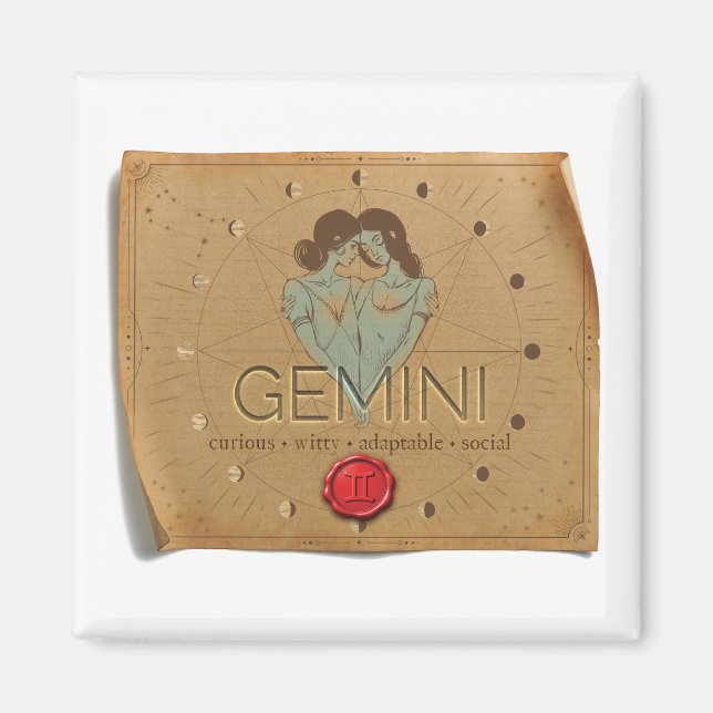 Íman ZODIAC - Gemini - Magnet (Frente)