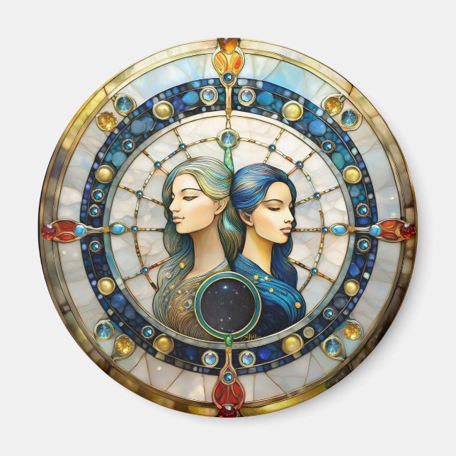 Íman Zodiac - Gemini Os Gêmeos (Frente)