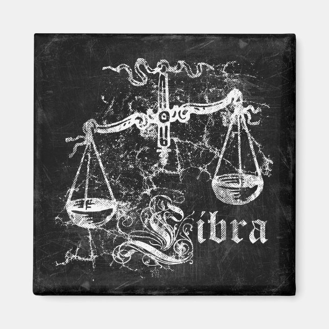 Íman Zodiac Vintage Libra (Frente)