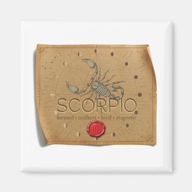 Íman ZODÍACO - Escorpião - Ímã (Frente)