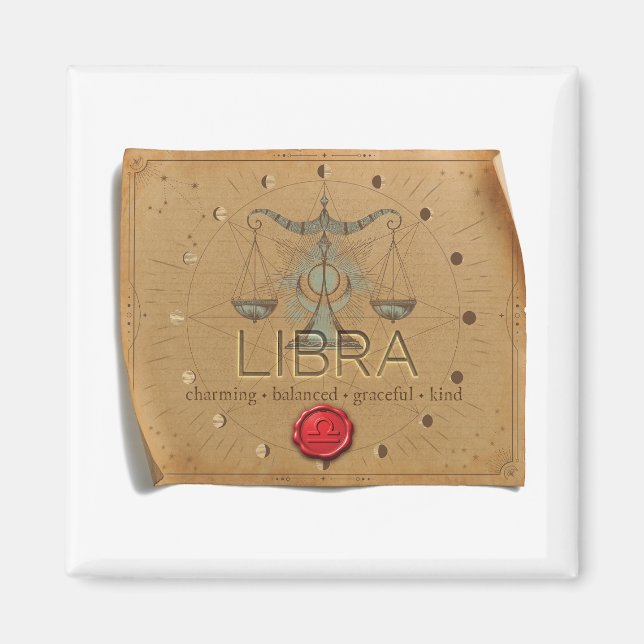 Íman ZODÍACO - Libra - Magneto (Frente)