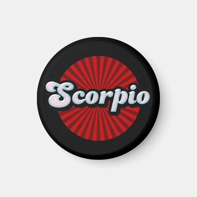 Íman Zodíaco Retro Escorpião (Frente)