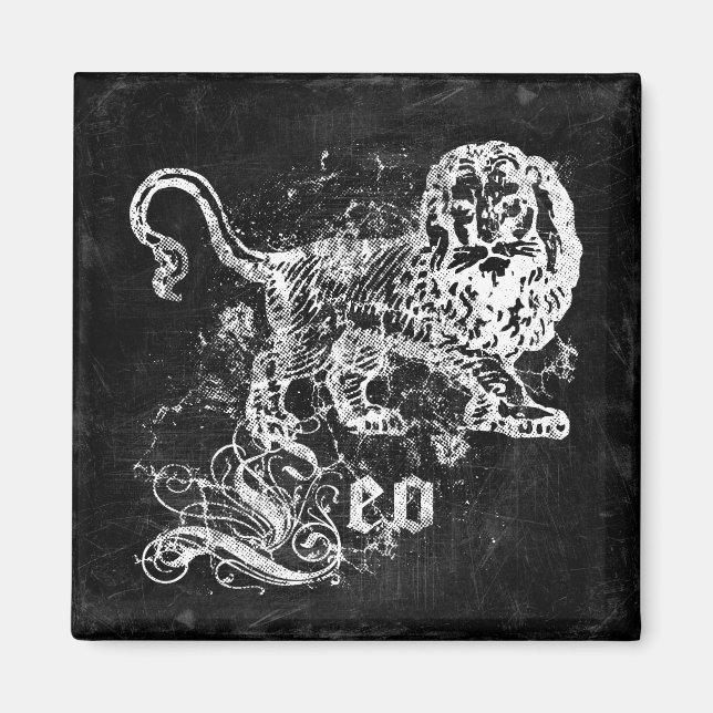Íman Zodíaco Vintage Leão (Frente)