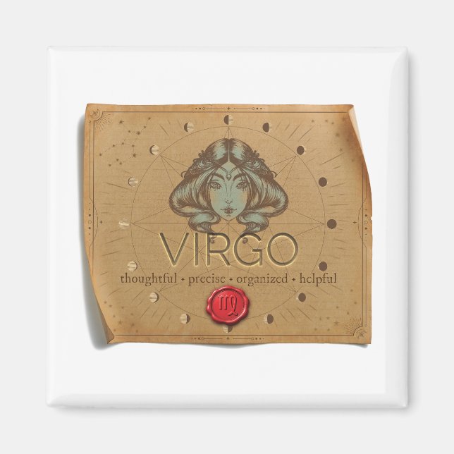 Íman ZODÍACO - Virgem - Ímã (Frente)