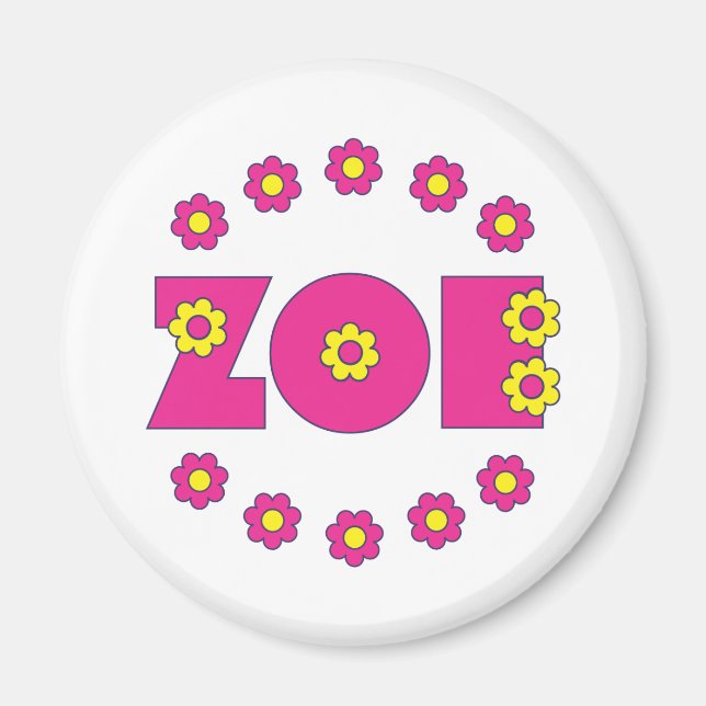 Íman Zoe Flores Rosa (Frente)